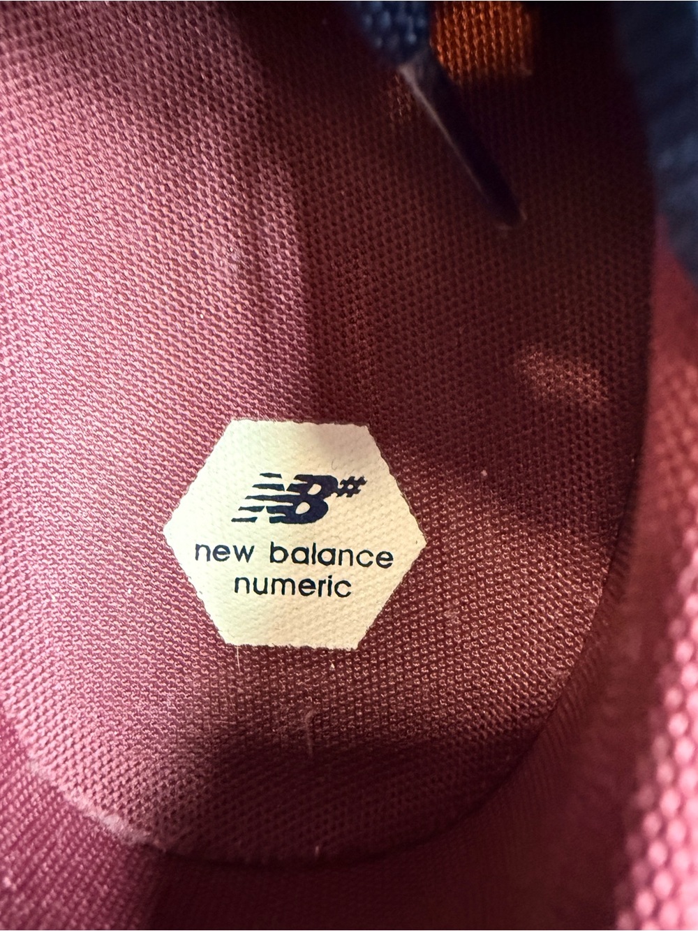 New Balance Men's Brighton 345 Navy Suede Sneakers with Maroon Accents - Picture 6 of 7